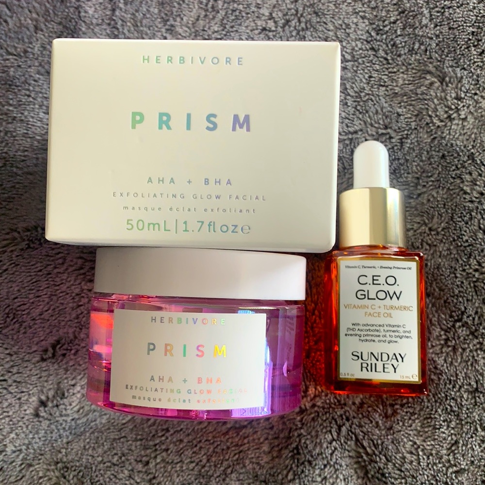 Herbivore Botanicals glow facial/Sunday Riley CEO